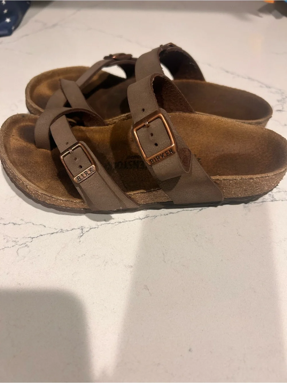 Birkenstock Kids Mayari Brown Adjustable Sandals- Size 32